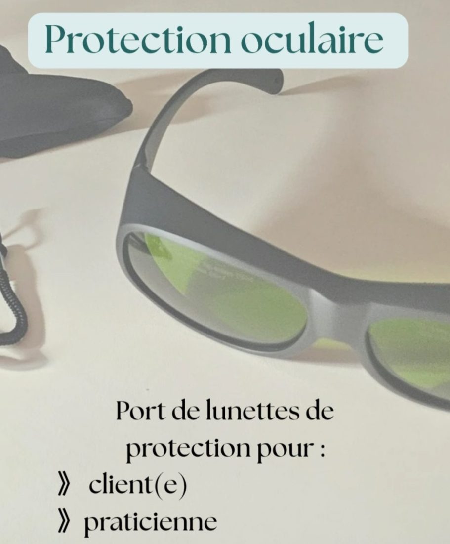 Protection oculaire séance laser Lunettes de protection pour clients et praticiens épilation laser